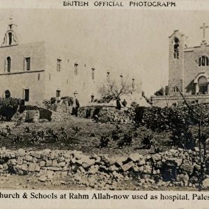 Church and schools at Ramallah, Palestine
