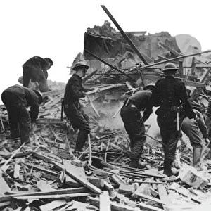 Clearing debris during the Blitz