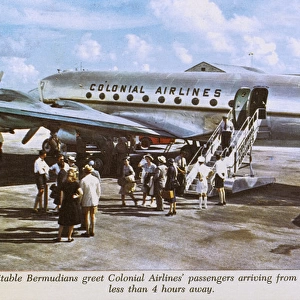 Colonial Airlines Skycruiser arriving at Bermuda