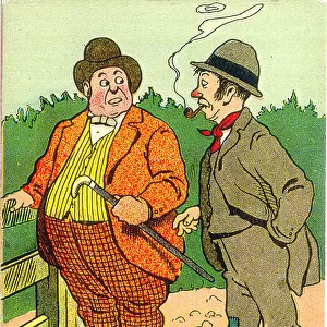 Comic postcard, Future fathers-in-law Date: 20th century