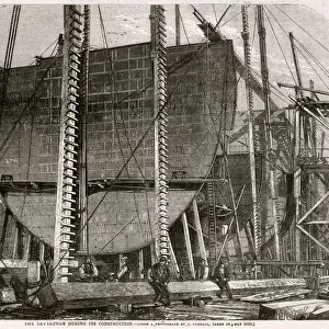 Construction of The Leviathan later Great Eastern 1855