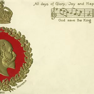 Coronation souvenir postcard - King Edward VII