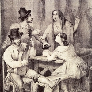 CORTELLINI, ngel Mar�(1819-1887). Bar scene