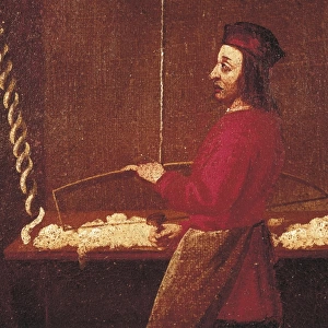 Cotton weaver, 17th c. Early Modern Era. Painting