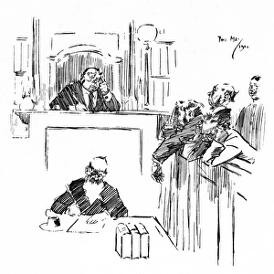 Courthouse scene in Australia - cartoon by Phil May