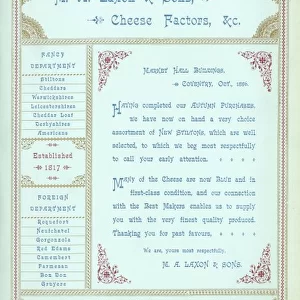 Coventry Cheese Notice
