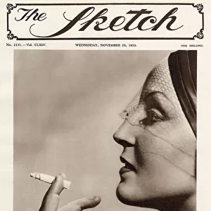 Front cover of The Sketch with a photograph of the actress, Brigitte Helm dressed as her character, the Italian spy, the Marchesa Marcella Galdi in Atlantide by Pabst