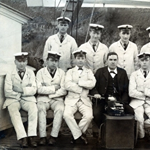 Crew of HMS Astraea, British second-class cruiser
