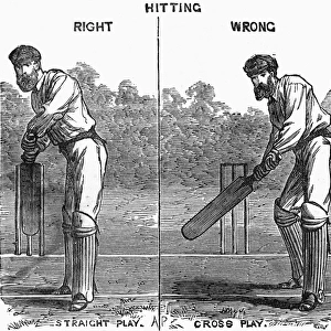 Cricket the right and wrong way of batting