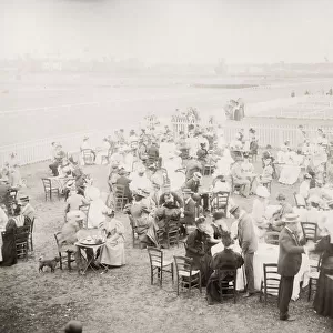 Crowd at Cairo races, racecourse, Egypt, c. 1890