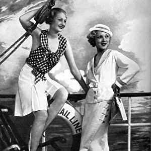 Cruising suit & suntop from Harvey Nichols, 1934