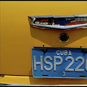 Cuban number plate, Havana, Cuba
