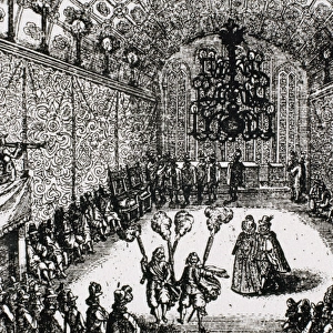 Dance with torches at the coronation of Matthias I of Hungar
