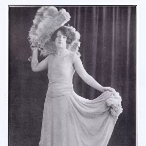 Daphne Hughes, dancing teacher in a Reville gown, 1924