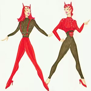 Diabolo Girls - Murrays Cabaret Club costume design