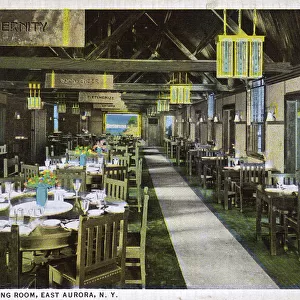 Dining room, Roycroft Inn, East Aurora, New York State, USA