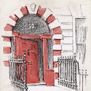 Door of 50 Wimpole Street, London