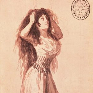 The Duchess of Alba Arranging Her Hair