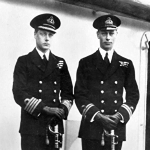 Edward, Prince of Wales with Albert, Duke of York