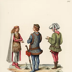 European mens costumes of the mid-15th century