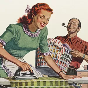 Family Does Laundry Date: 1948