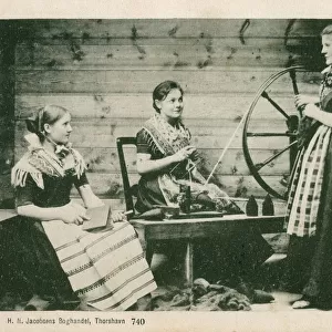 Faroe Islands, Denmark - Women Spinning