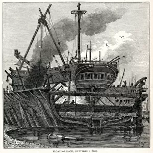 Floating dock, Deptford 1820