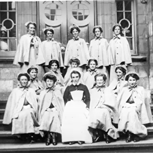 Formal group of nurses in outdoor dress