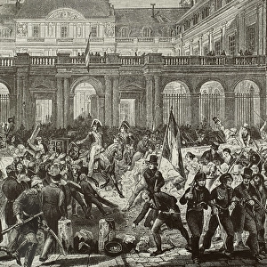France. Paris. July Revolution. 1830. The Duke of Orleans go