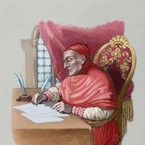 Francisco Armanya Font (1718-1803). Colored engraving