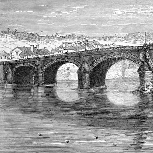 Franco-Prussian War. The Bridge at Corbeil, blown up by the F