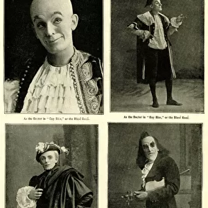 Fred Storey, actor, in three different theatrical roles