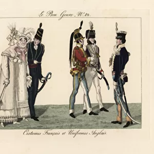 French fashions and English uniforms, 1815