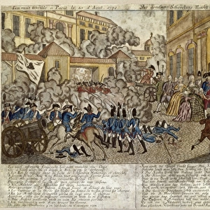 French Revolution. Assault on the Tuileries (10th
