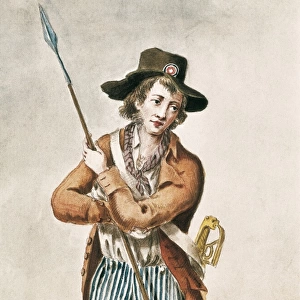 French Revolution. Parisian Sans-culotte. Painting