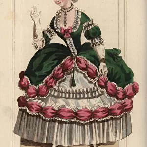 French woman in court costume called la Circassienne, 1788