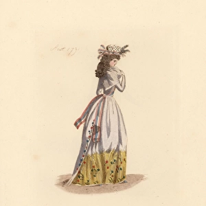 French woman wearing the fashion of August 1791