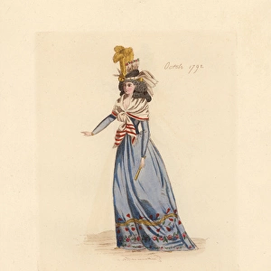French woman wearing the fashion of October 1792