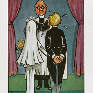 Funny Saucy Wedding Postcard