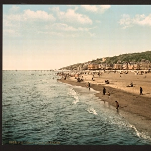 General view and beach, Trouville, France