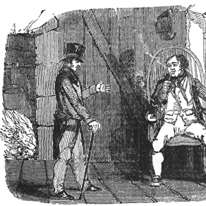 Gentlemen talking and smoking, c. 1800