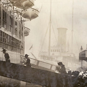 George V and Mary boarding HMS Medina, Portsmouth