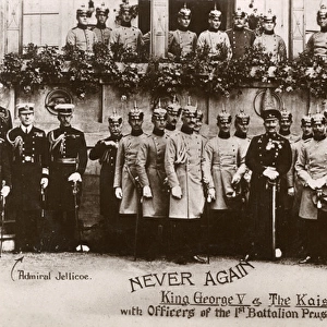 George V pictured in erman uniform with Kaiser Wilhelm II
