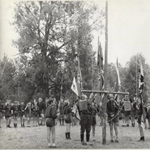 German boy scouts at camp, Forchheim, Germany