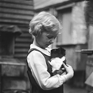 Girl and Pet Guinea Pig - 2
