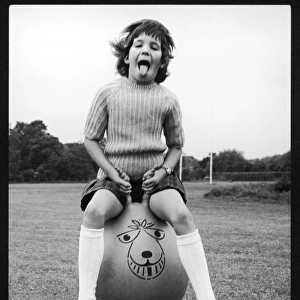 Girl on a spacehopper 3 of 4
