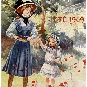 GIRLS IN GARDEN 1909