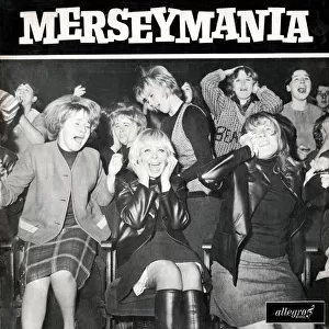 Girls screaming at Beatles concert - LP cover, Merseymania Date: 1964