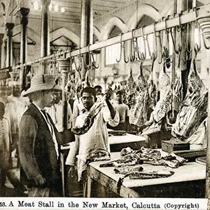 (Goat) Meat Stall - New Market, Calcutta (Kolkata), West Bengal state, India