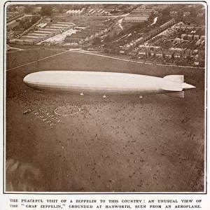 Graf Zeppelin leaving Friedrichshafen and appearing over Hanworth Aerodrome on the same